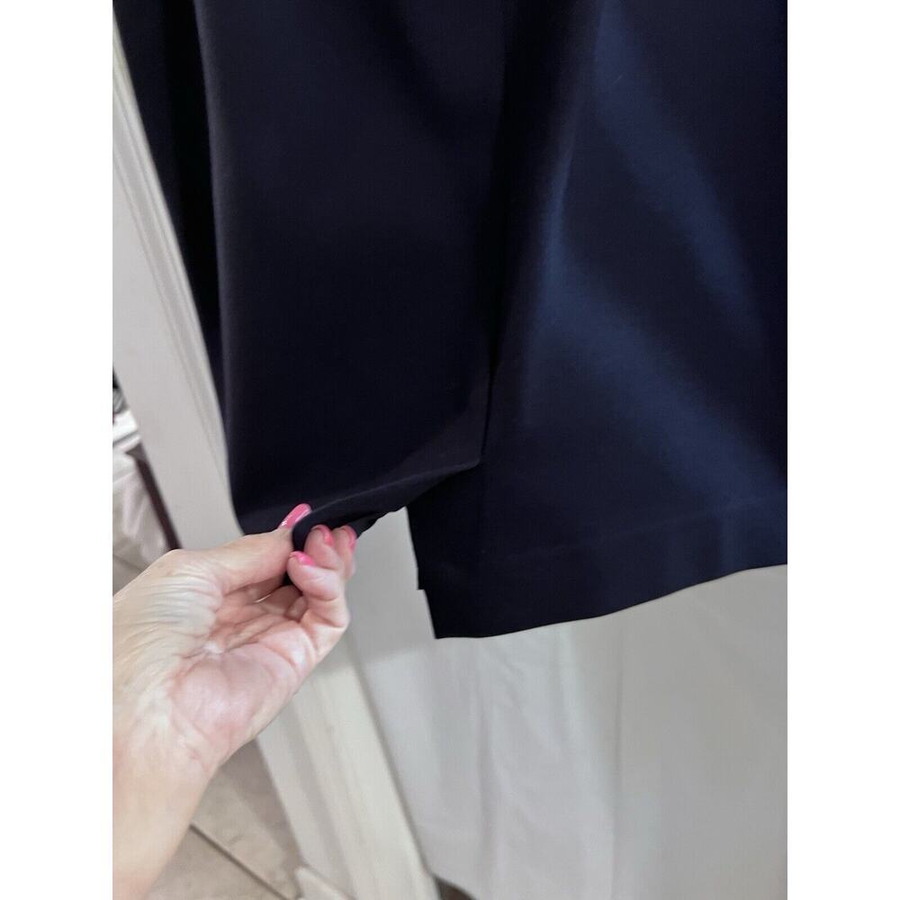Boden Blue Ponte Knit Pencil Skirt White Stitching Sz 14 Career Wear Classic - Picture 3 of 8